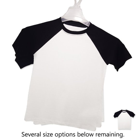 Mega Pint T-Shirt in 2-Tone White with Black Sleeves - Picture 2 of 2